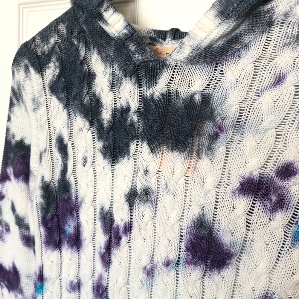 Girls Hooded Tie Dye Sweater Sz 16 - Picture 3 of 8